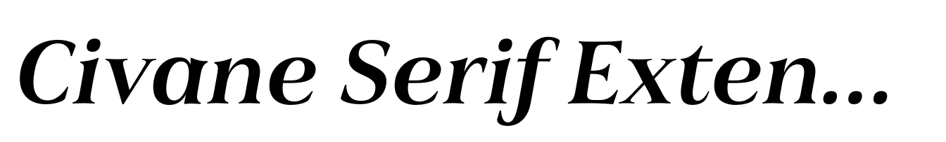 Civane Serif Extended Demi Italic